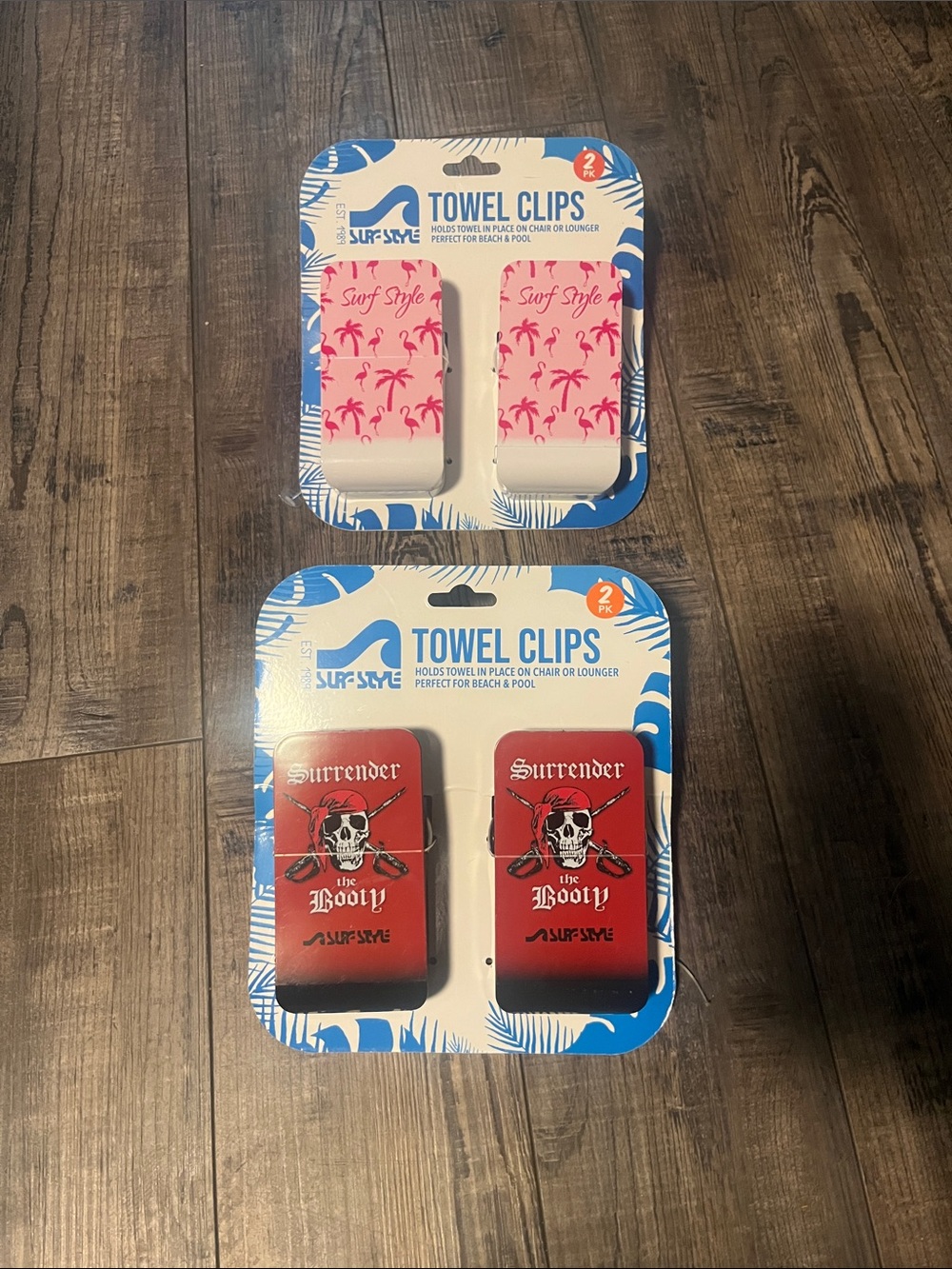 Beach towel clips / 2 sets
